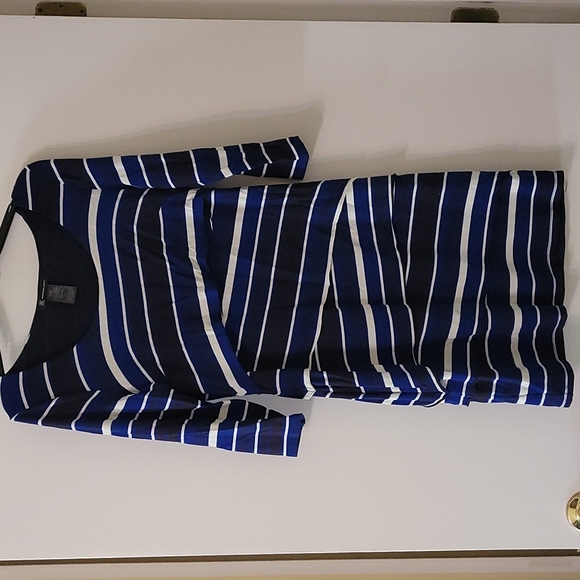 INC International Concepts Dresses & Skirts - INC Stripes fitted stretch dress w quarter sleeve